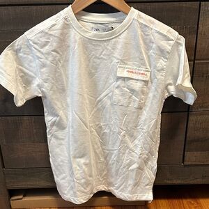 Zara Youth White Tee with orange Pocket Detail - perfectly simple